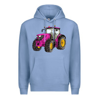 Colony Blue western farm tractor pink Premium Hoodie - Artiststas