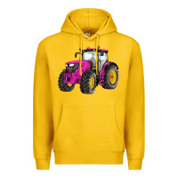 Lemon western farm tractor pink Premium Hoodie - Artiststas