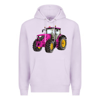 Lilac western farm tractor pink Premium Hoodie - Artiststas