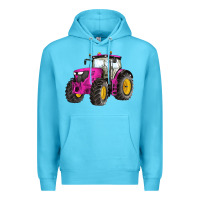 Ocean Blue western farm tractor pink Premium Hoodie - Artiststas