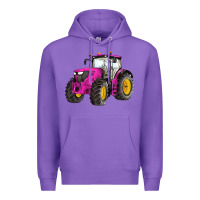 Purple western farm tractor pink Premium Hoodie - Artiststas