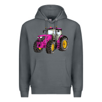 Rock western farm tractor pink Premium Hoodie - Artiststas