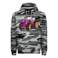 Slate Camo western farm tractor pink Premium Hoodie - Artiststas