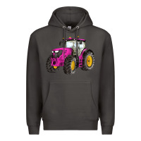 Smoke western farm tractor pink Premium Hoodie - Artiststas