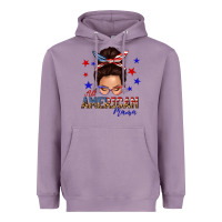 Lavender all american mama messy bun Heavyweight Hoodie - texasbilliewilder