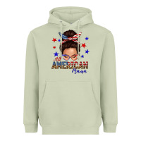 Matcha all american mama messy bun Heavyweight Hoodie - texasbilliewilder