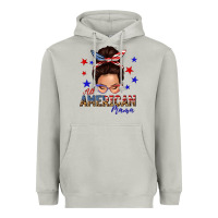 Moon Dust all american mama messy bun Heavyweight Hoodie - texasbilliewilder