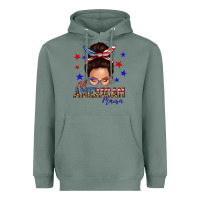 Sage all american mama messy bun Heavyweight Hoodie - texasbilliewilder