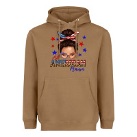 Toasted Coconut all american mama messy bun Heavyweight Hoodie - texasbilliewilder