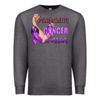 Charcoal Heather Pancreatic Cancer Warrior Premium Sweatshirt - texasbilliewilder