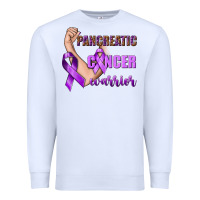 White Pancreatic Cancer Warrior Premium Sweatshirt - texasbilliewilder