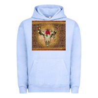 Pigment Grape Ice bull skull flowers glitter and leopard Urban Hoodie - Artiststas