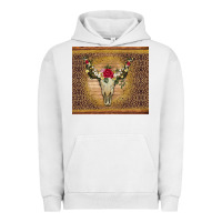 Pigment Lunar Rock bull skull flowers glitter and leopard Urban Hoodie - Artiststas