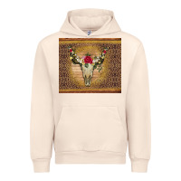 Sandshell bull skull flowers glitter and leopard Urban Hoodie - Artiststas
