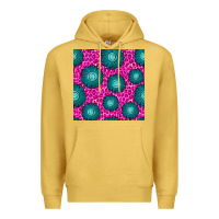 Antique Gold floral pink leopard seamless pattern Premium Hoodie - BundleAndBundleShop