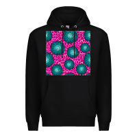 Black floral pink leopard seamless pattern Premium Hoodie - BundleAndBundleShop