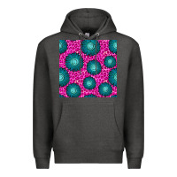 Charcoal Heather floral pink leopard seamless pattern Premium Hoodie - BundleAndBundleShop