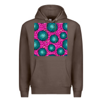 Coffee floral pink leopard seamless pattern Premium Hoodie - BundleAndBundleShop