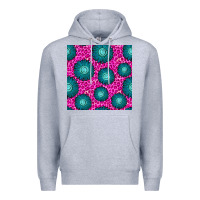 Heather Grey floral pink leopard seamless pattern Premium Hoodie - BundleAndBundleShop