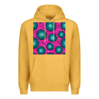 Mustard floral pink leopard seamless pattern Premium Hoodie - BundleAndBundleShop