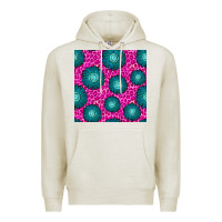 Oatmeal Heather floral pink leopard seamless pattern Premium Hoodie - BundleAndBundleShop