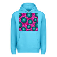 Ocean Blue floral pink leopard seamless pattern Premium Hoodie - BundleAndBundleShop