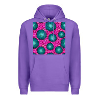 Purple floral pink leopard seamless pattern Premium Hoodie - BundleAndBundleShop