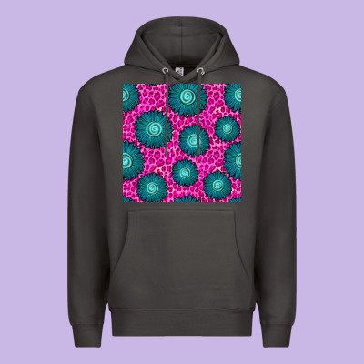 Floral Pink Leopard Seamless Pattern Premium Hoodie Designed By Bundleandbundleshop