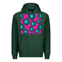 Sports Green floral pink leopard seamless pattern Premium Hoodie - BundleAndBundleShop