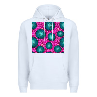 White floral pink leopard seamless pattern Premium Hoodie - BundleAndBundleShop