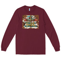 Burgundy faith cross mousepad Long Sleeve Tee - BarkalooDesign