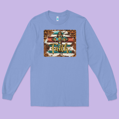 Faith Cross Mousepad Long Sleeve Tee Designed By Barkaloodesign