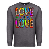 Charcoal Heather love is love Premium Sweatshirt - Zillion Design Studio
