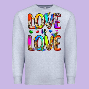 Love Is Love Premium Sweatshirt Designed By Zillion Design Studio