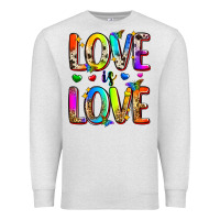 Oatmeal Heather love is love Premium Sweatshirt - Zillion Design Studio