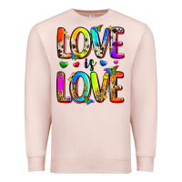 Pale Pink love is love Premium Sweatshirt - Zillion Design Studio
