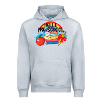 Heather Grey Hello Pre School Urban Hoodie - AdoDesignShop