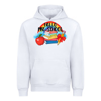 White Hello Pre School Urban Hoodie - AdoDesignShop