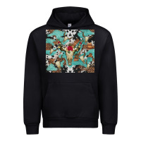 Black bull skull flowers cowhides and leopard Urban Hoodie - Artiststas