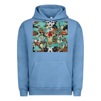 Bull Skull Flowers Cowhides And Leopard Urban Hoodie | Teevron
