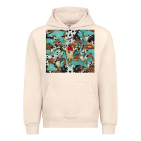 Sandshell bull skull flowers cowhides and leopard Urban Hoodie - Artiststas