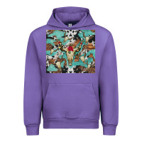 Tulip bull skull flowers cowhides and leopard Urban Hoodie - Artiststas