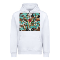 White bull skull flowers cowhides and leopard Urban Hoodie - Artiststas