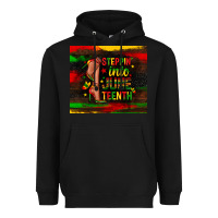 Black steppin into juneteenth Heavyweight Hoodie - Zillion Design Studio