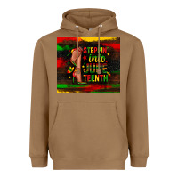 Toasted Coconut steppin into juneteenth Heavyweight Hoodie - Zillion Design Studio