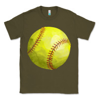 Army Green softball Classic Tee - FaDigitalArtStudio
