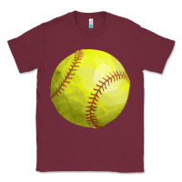 Burgundy softball Classic Tee - FaDigitalArtStudio