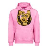 Fuchsia Pink horseshoe sunflower camouflage Urban Hoodie - AdoDesignShop