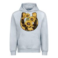 Heather Grey horseshoe sunflower camouflage Urban Hoodie - AdoDesignShop