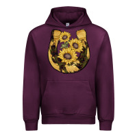 Mauve Wine horseshoe sunflower camouflage Urban Hoodie - AdoDesignShop